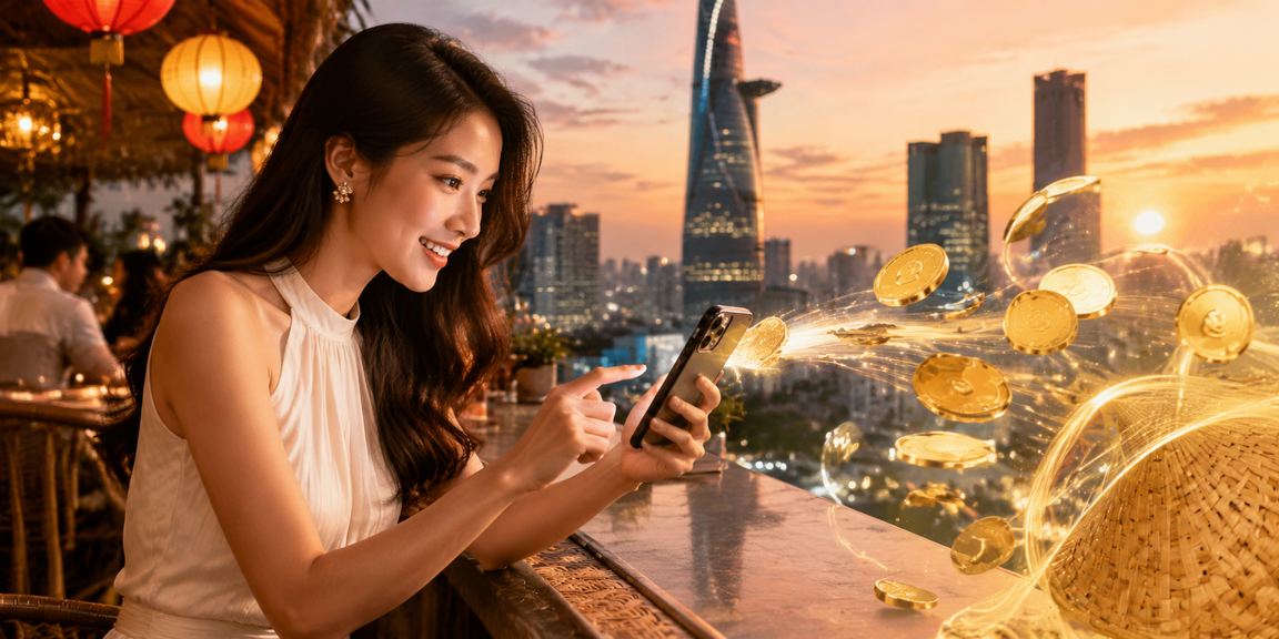 Cảnh người chơi VIP tại TP HCM nhận ưu đãi hoàn trả tiền cược 789net